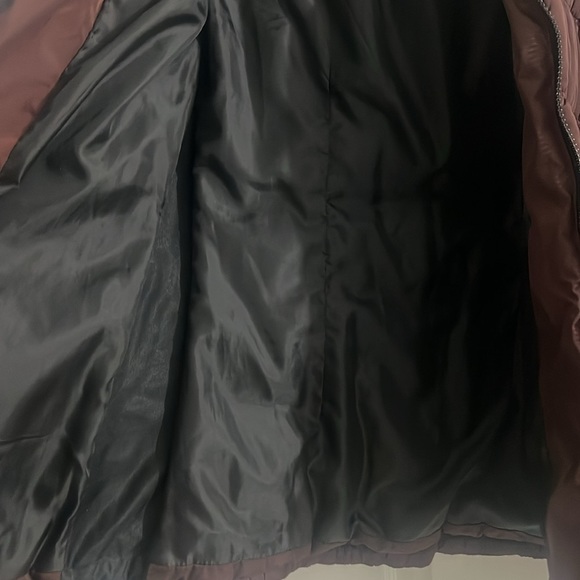 Calvin Klein women’s winter coat jacket zipper jacket maroon color red CK winter - Picture 5 of 16